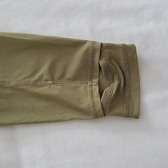 NWT Lululemon Nulu & Crisscross Mesh Stirrup tights Bronze Green 12 - Picture 11 of 11
